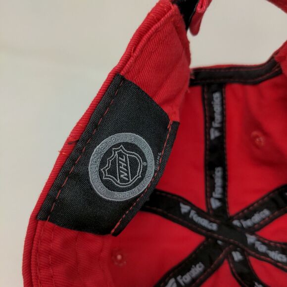 Fanatics Boy's NHL Strapback Hat Red OSFM Embroidered New Jersey Devils Logo - Picture 8 of 10